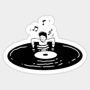 Vinyl record lover Sticker